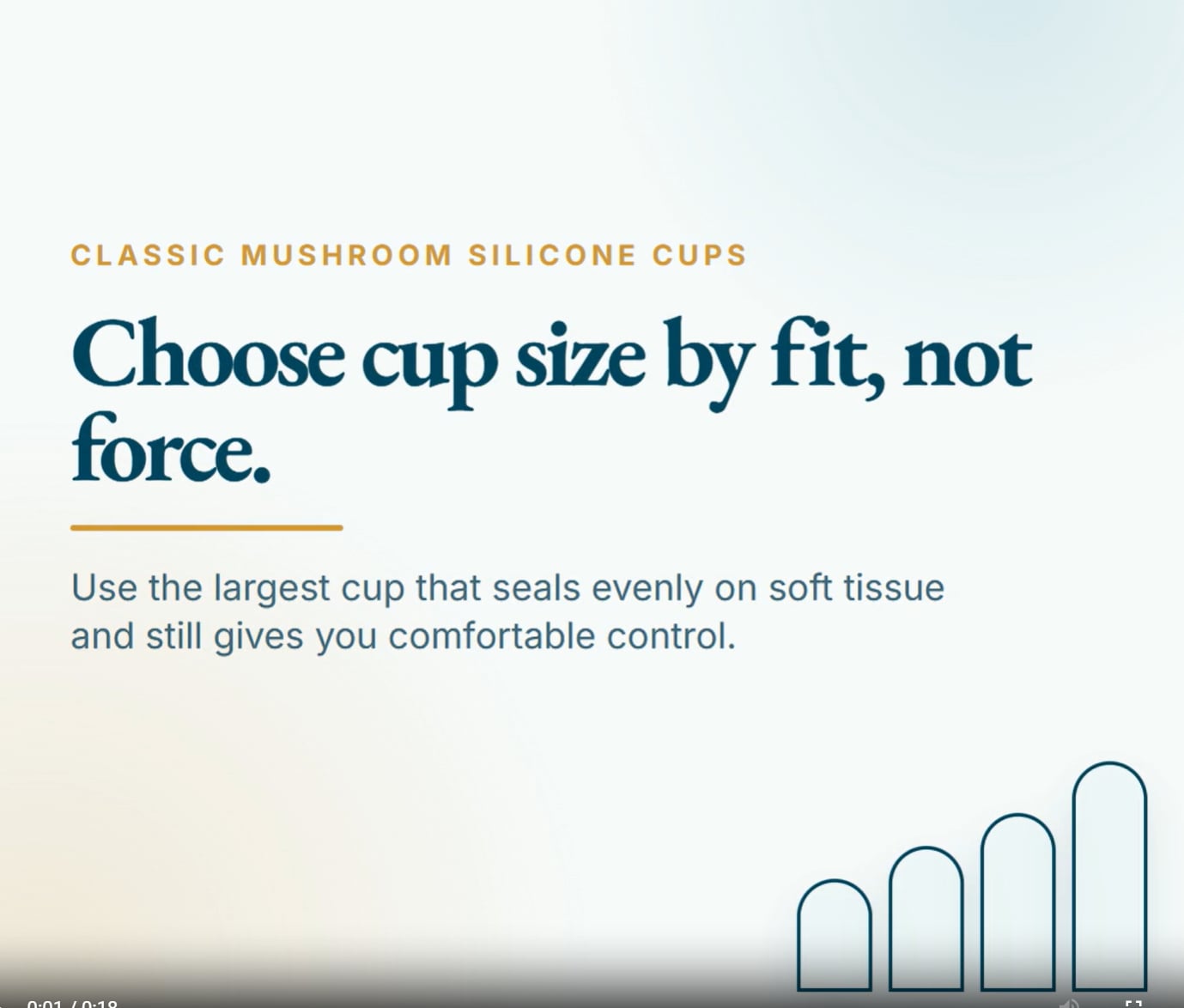 Classic Mushroom silicone cupping cup size guide video