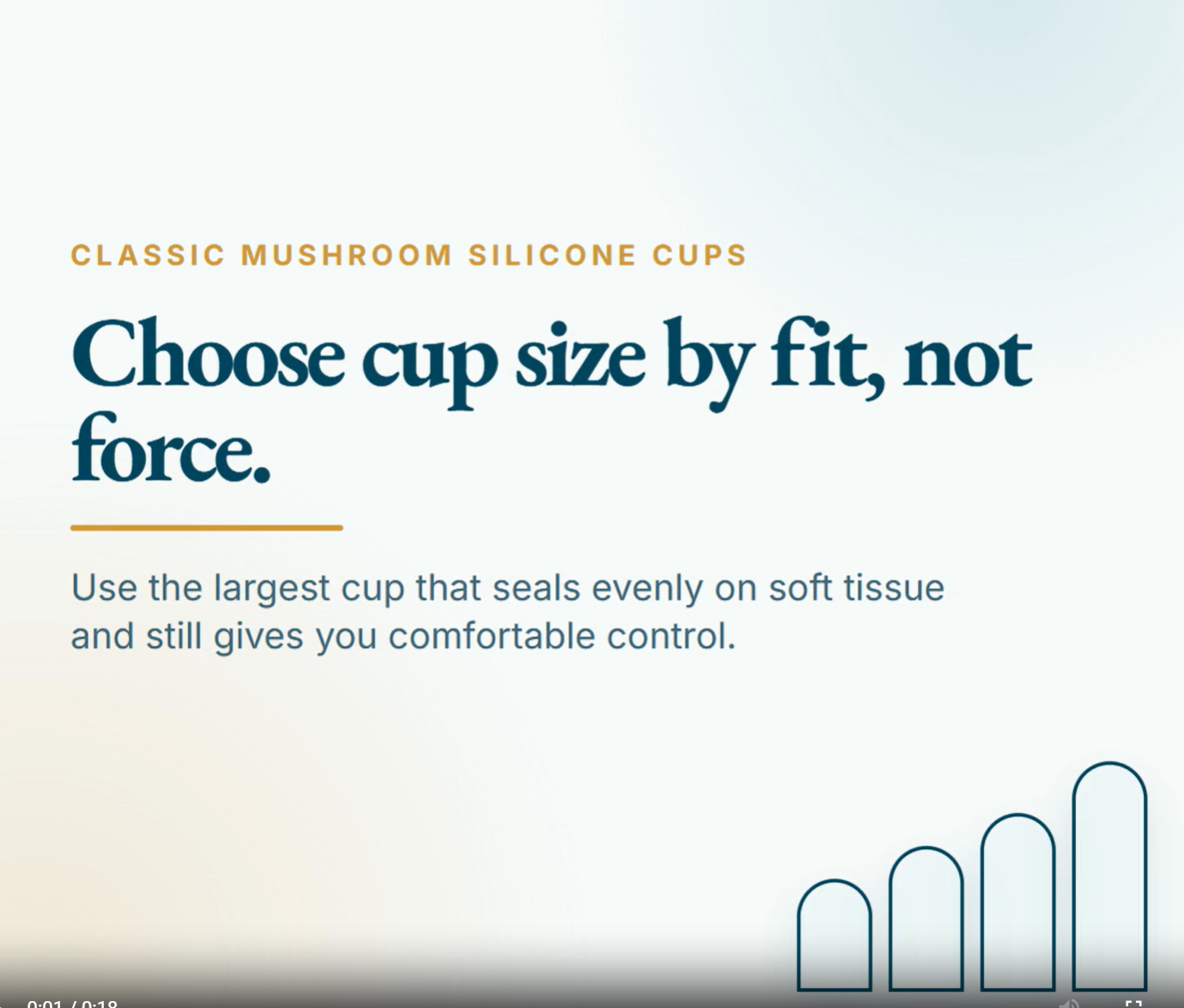 Classic Mushroom silicone cupping cup size guide video